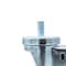 Bk Resources 5-inch Threaded Stem Casters, Gy Rubber Wheels, Brake, 300lb Cap, Oil/Grease/Water Resistant, 4PK 5SBR-4ST-GR-PS4 - alternate 3